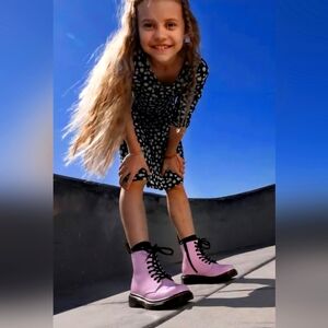 NWOT Dr. Martens Girls Pink Combat Boots